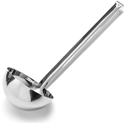 Forgast Haken Schöpflöffel | 1,2l | Hochwertige Schöpfkelle mit Hakengriff | Suppenkelle aus hochwertigem Edelstahl | Schöpfkelle | Gießlöffel | Küchenhelfer | Saucenlöffel | Gießlöffel