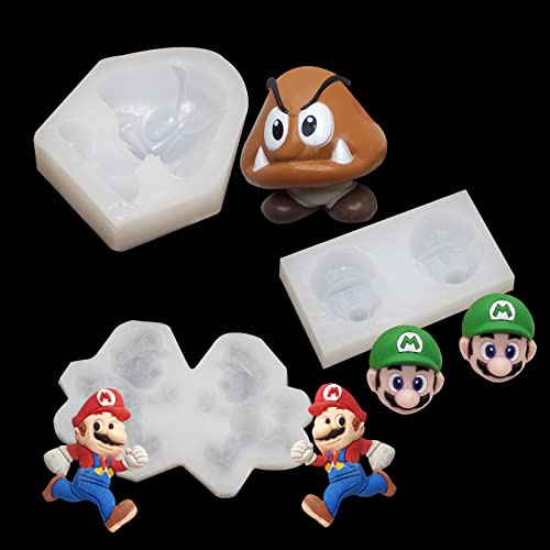 3 Pieces Cartoon Silicone Fondant Mold