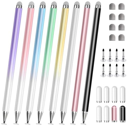 Stylet pour Tablettes Tactiles et Smartphones, Stylo pour Samsung/Xiaomi/Lenovo/iPhone/Tablette Tactile, Compatible avec iPad Pro/Mini/Air - 3 Pack, Haute Précision et Sensibilité