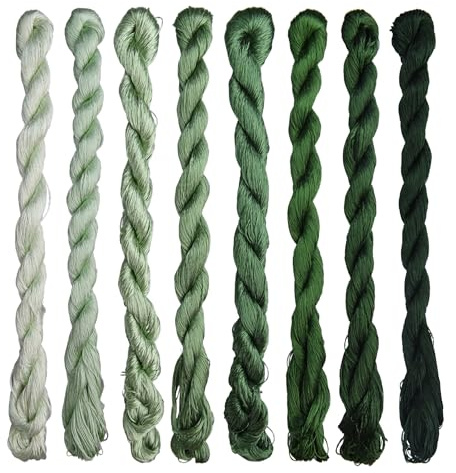 MINGGUXIUYI Natürliches 100% Seidengarn, handgefertigtes Stickgarn, Seidenstickgarn (98)