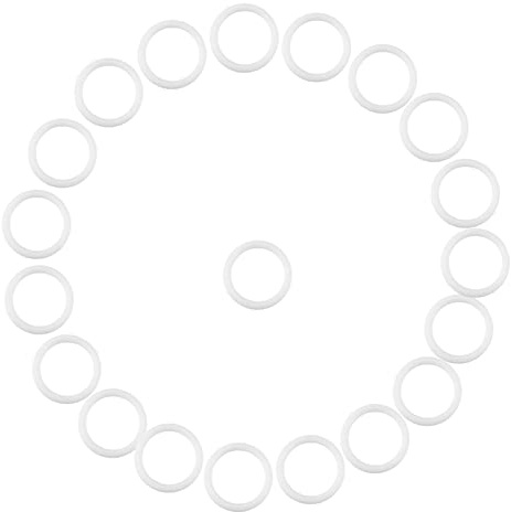 20 Stück Schnullerketten-Adapter-O-Ringe, Sichere Silikon-O-Ringe, 25 Mm Schnuller-Schnullerketten-Adapterhalter für Baby (Weiss)