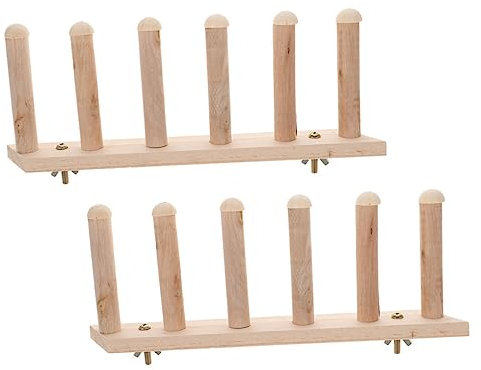 Ipetboom 2 Stück Holzkatzentreppe Wandmontiert 6-stufig Kletterregal Katzenwand Katzen Kletterleiter Innen Katzen Sitzstangen