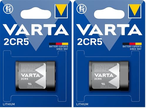 VARTA Batterien 2CR5 Lithium Rundzelle, 1 Stück, 6V, Spezialbatterien für elektronische Geräte, mit langanhaltender, höchster Leistung (Packung mit 2)
