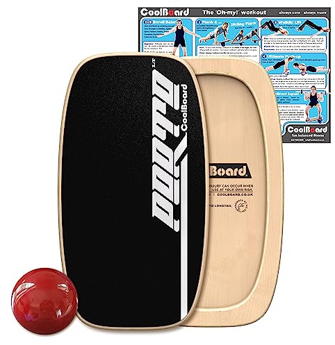 CoolBoard on Ball - The Ultimate Balance Board & Core Strength Trainer – Perfect for Surf, Snowboard, Physical Therapy, Functional Fitness for Life and any Sport! Make Exercise Fun & Effective!
