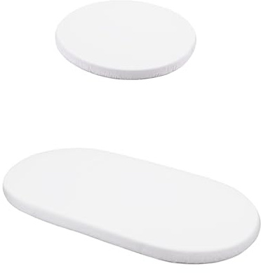 Waldin Drap Housse Pack de 2, Petit et Grand, pour OWAL Lit Bébé 7en1, Linge pour Enfants, Coton Facile d'entretien, Super Doux et Résistant, Beige