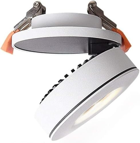 TsoLAY HSF Luces empotradas en el Techo, Foco LED COB de 12 W, lámpara empotrada en el Techo con rotación de 360° y Rejilla LED for Baños, Cocinas Y Salas De Estar (Color : White-12w-natural Light)