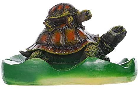CAXUSD 1stk Pooldekoration Tiere Aus Glas Schildkrötenstatue Lotusblätter Schweben Künstliche Schwimmende Teichdekoration Meerestierfiguren Harz Ornamente Aquarium