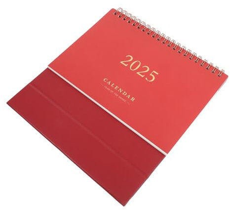 FOYTOKI Desk Calendar Eleganter Tragbarer Tischkalender Mit Goldprägung Für Büro Und Zuhause Für Notizen Und Termine Dezember Bis Dezember