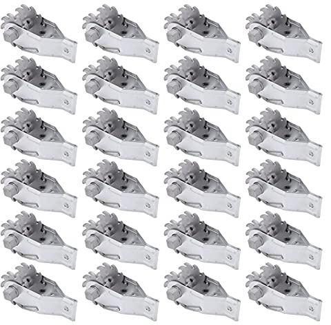 24pcs Wire Fence Tensioner Inline Ratchet Strainer Aluminum Alloy Fence Wire Tensioner Heavy Duty Fence Strainer Ratchet for Electric Fence Farm Fence
