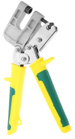Pince Manuelle 1 Pièce, Sertissage une Main pour Cloisons Sèches | Acier au Carbone, Poignée Antidérapante Ergonomique, Relie Profils Métalliques et Montants, Jaune