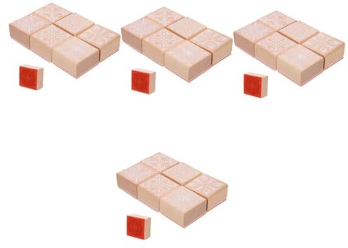 HOODANCOS Stk Spitzenstempel Sammelalben Briefmarken Blumenstempel Basteln Für Kinder Bastelstempel Stempelschnitzblock Stempelblock Versiegeln Dekorativer Zeitschriftenstempel Hölzern