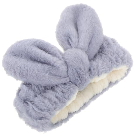 FOMIYES Fascia per Capelli Orecchie di Coniglio in Peluche Fascia per Cura della Forma di Animale Turbante Elastico