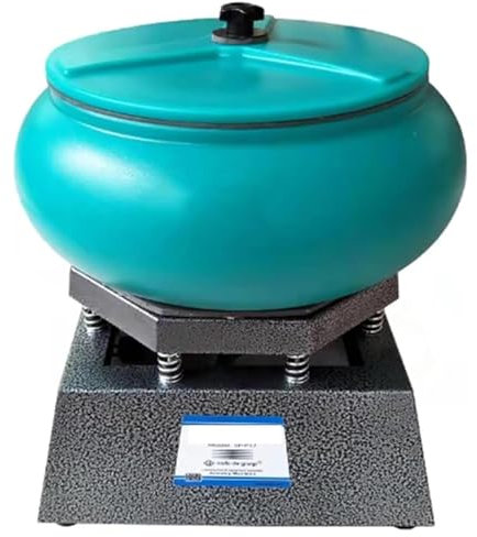 Wsexyy Vibratory Tumbler Polisher, Rock Tumbler Kit, 17Inch Vibratory Rock Tumbler Bowl, Low Noise, Polishing Machine Kit for Professionals & Hobbyists