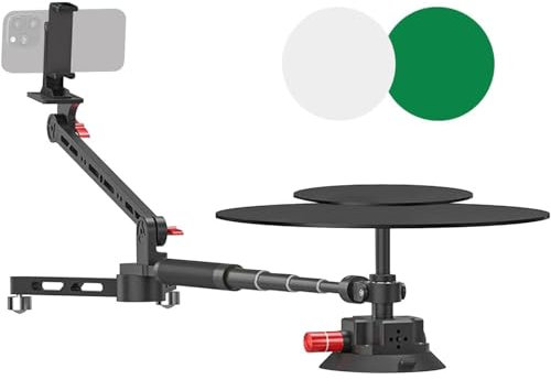 Platine tournante à 360 degrés pour photographie panoramique et déballage de vidéos, avec roue Dolly lisse pour prise de vue professionnelle commerciale