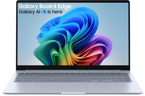 Samsung Galaxy Book4 Edge Copilot+ Laptop, 15.6 Display, Qualcomm Snapdragon X Processor, 16GB RAM, 1TB Storage, Aluminium Sapphire Blue