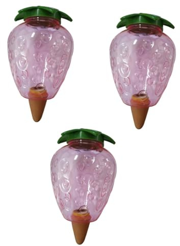 HEMOTON 3 Pièces Arrosage Automatique de Fraise Dispositif Irrigation pour Plantes Intérieures Extérieures Globe Arrosage Pratique