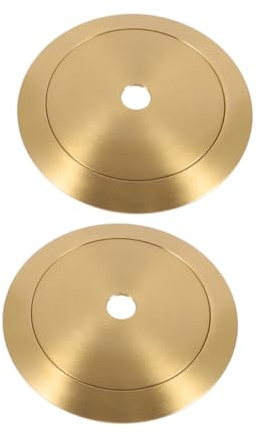 SEWACC Lampshade Fitting Retainer Rings Brass Lamp Holder Fixing Rings Threaded Lampshade Holder Replacement Ceiling Light Fitting Parts 2pcs Set for Pendant and Ceiling Lights