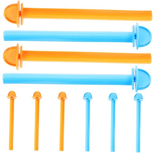 BESTonZON 10 pièces Perchoirs pour Cage à Oiseaux Plastique Supports Universels pour Perroquets Perchoirs Solides et Confortables Faciles à Installer Accessoires pour Cages et Moyennes Bleu