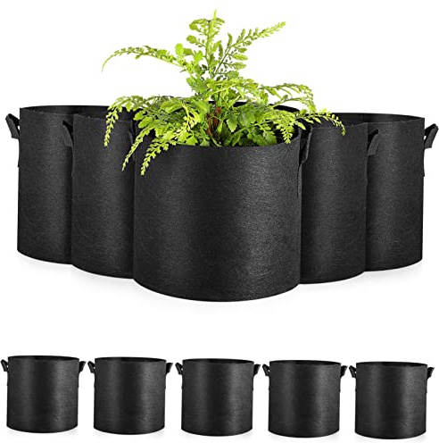 DECOMELODY 12 Pièces Lot Plantation Tissu Non Tissé Épais avec Poignées Pots de Culture Respirants pour Légumes Pommes de Terre Carottes et Fleurs Faciles à Déplacer et Pliables pour