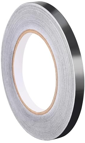 TA-VIGOR 10mm x 50m Aluminum Foil Tape Black Matte Non Reflective | Single Sided Conductive High Temperature HVAC Duct Tape for Sealing, Patching, Flame Retardant, Air Ducts and Blocking Light