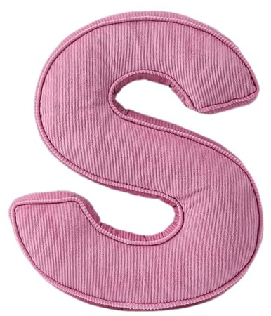 Generisch Dekoratives Kissen In Buchstabenform, Rosa Kissen, Buchstaben Kissen, Decorative Pillows, 34 X 39cm Weiches PlüSchkissen FüR Wohnzimmer, Schlafzimmer (S)