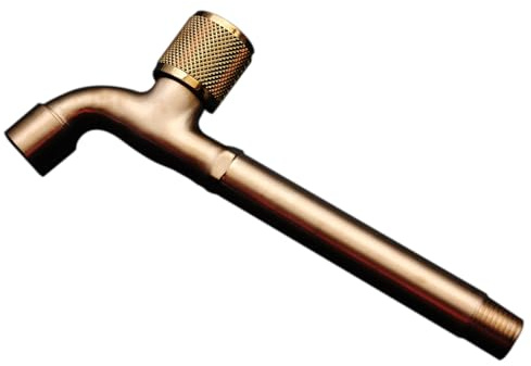 Garden grifo de la pared al aire libre Manja al aire libre con picos de malla para la piscina g1/2, acero inoxidable, oro rosa, 20 cm LWX