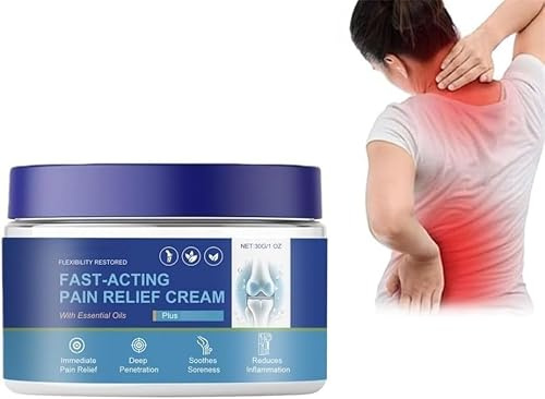 Pain Relief Cream,2026 New Cream,Hyaluronic Acid Joint Cream,Fast-Acting Pain Relief Creams,Natural Ingredients,Absorbs Fast for Joint,Knee,Legs,Lumbar,Neck,Hand and Foot (1)