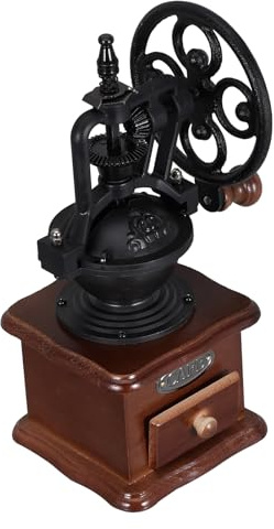 BIUDECO Mulino Caffè Manuale Piccolo Portatile Vintage Manovella, Macinacaffè Manuale per Caffè Espresso, Macinatore Compatto per Uso Domestico e Viaggio