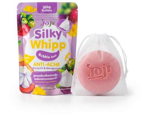 Joji Secret Young Silky Whipp Bubble Soap Anti-Akne | Gesichts- & Körperseife | Ringelblume & Mangostan | 100g
