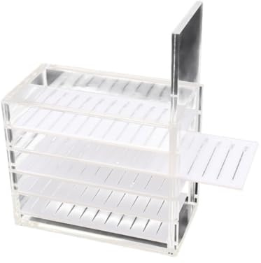 Präsentationsständer aus Acryl Mehrschichtiger mit Schublade Wimpern | Silber, Tragbar und Transparent, für Wimpernverlängerungsstudio, Aufbewahrung von Werkzeugen und Kosmetik