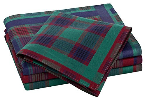 Tobeni 12 Stück Herren Stoff Taschentücher Herrentaschentücher Stofftaschentücher 100% Baumwolle-Satin Farbe Design 51 Grösse 41 cm x 41 cm