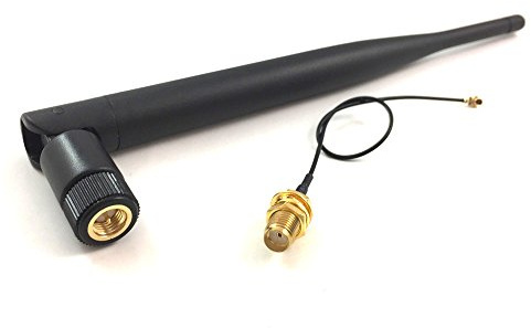 CENXIFJUDZ Replacement 2.4Ghz PS4 WiFi Bluetooth Antenna 2.4G 6dbi Wireless Router Omni Aerial with SMA Male Connector with SMA Female to UFL. iPx Pigtail Cable 1.13 15cm