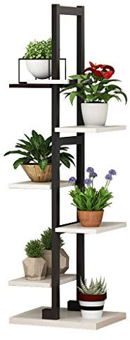 LHNLY-Blumenregal Modern Leiter Holz blumenständer Pflanzenständer - Indoor Outdoor Garden Patio Balkon - Stehendes Pflanzgefäß Blumentopf Regalhalter Metallregaleinheit Lagerregal