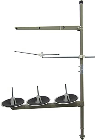 CKPSMS Marke – 1 Set Industrie-Garnhalter – 3 Spulen kompatibel mit/Ersatz für Juki, Brother, Consew (F3, Rot, Weiß, Metall)