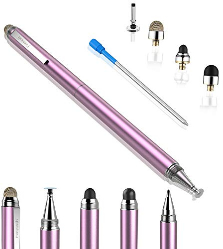 Penyeah 4-in-1 Eingabestift für Touchscreens, präziser und vielseitiger kapazitiver Eingabestift für iPhone, iPad, Android-Handys, Tablets - Disc+Rubbe+Netzspitzen, universell für alle