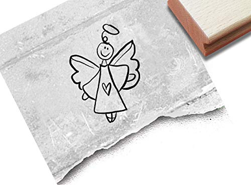 Stempel Motivstempel Engel, Schutzengel - Bildstempel Geburt Weihnachten Karten Geschenkanhänger Basteln Weihnachtsdeko Tischdeko - zAcheR-fineT