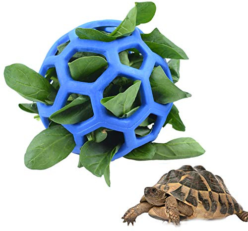 Tortoise Treat Ball Fruit Vegetable Feeder Holder Foraging Toy for Pet Tortoise Turtle