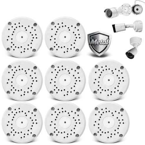 (Aluminium Metallisch & Wasserdicht)Verbindungsbox Montagehalterung, Universal für Bullet-Sicherheitskamera, Box für Hide Cable Box (8 Stück)