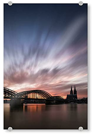artboxONE Acrylglasbild 30x20 cm Städte/Köln Köln am Rhein - Bild köln abendstimmung Cityscape