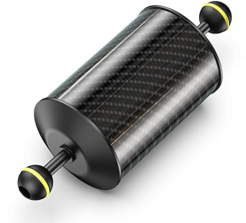 Sea frogs D80mm, 8Zoll/203mm Schwimmende Arm Kohlenstoff | Schwimmende Doppelkugelarm Tauchen Auftriebssystem Für Tauchen Tablett Video LichtStrobe