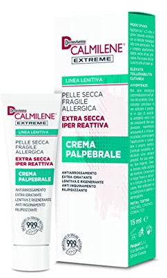 Dermovitamina Calmilene Extreme Crema Palpebrale - Contorno Occhi Pelle Secca e Reattiva - Crema Contorno Occhi Idratante - Con Vitamina E, Probiotici e Acido Ialuronico - Rapido Assorbimento - 15ml