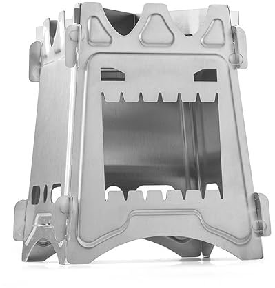 MEETOZ Lightweight Portable Wood Burning Camping Stove Camping Backpacking Stove Folding Wood Stove for Outdoor Hiking Camping Picnic Stove