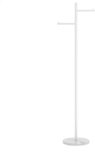 GIZNXBA Garderobenständer Schwarz, Standgarderobe Metall, Kleiderständer Für Mäntel, Hüte, Taschen, Für Eingangsbereich,Flur,Schlafzimmer,Büro,Mit Stabilem Marmorsockel (Color : /White, Size : B)