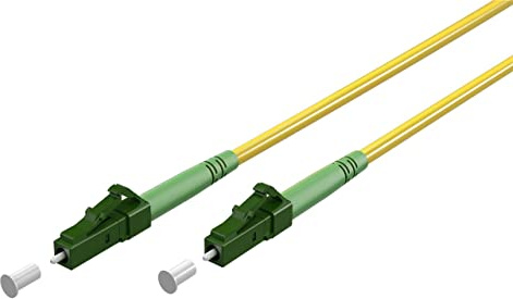 goobay 59628 - Cable de fibra óptica (FTTH), monomodo (OS2) Simplex/LC APC (8°) macho a LC-APC (8°) macho/cable óptico / 1 metro