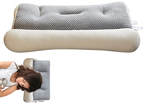 Youding Almohada cervical para el cuello, ergonómica, con contorno cervical, antironquidos, almohada de espuma para cuello y hombros, almohadas para dormir boca arriba y estómago, almohada ergonómica