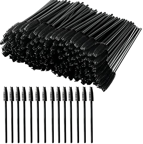 Bailinks 100 cepillos desechables para pestañas, varitas de rímel negras desechables, cepillo de cejas, peine de pestañas para pestañas, extensiones de pestañas, kits de herramientas de brochas de
