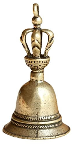 Vintage Brass Handicraft Grande campana incisa, scuola chiesa bronzo regali creativi, campana per animali domestici, campane a mano