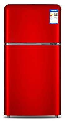 DieffematicBX Mini Frigo Couleur Petit Réfrigérateur, Petite Maison Rouge Bureau Réfrigérateur, Réfrigérateur Deux Portes (Color : Red)