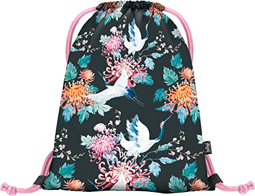 Baagl Sac de Sport pour Filles, Sac à Chaussures imperméable pour Enfants, écoles et Jardins d'enfants Sac de Sport à Cordon pour garçons, Sac à Dos à Cordon (Oiseaux)