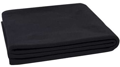ZOLLNER Couverture Douillette 130x170 cm - Couverture Polaire Douillette - Lavable jusqu'à 95 °C - Bordure de Haute qualité - Antistatique - Polyester - Couleur Noir - certifiée Oeko Tex®